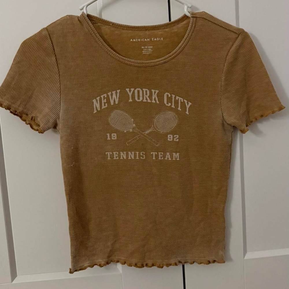 American Eagle Outfitters Brown Crop Top